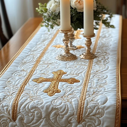 Eternal Light Quilted Table Runner NCU0DV2106