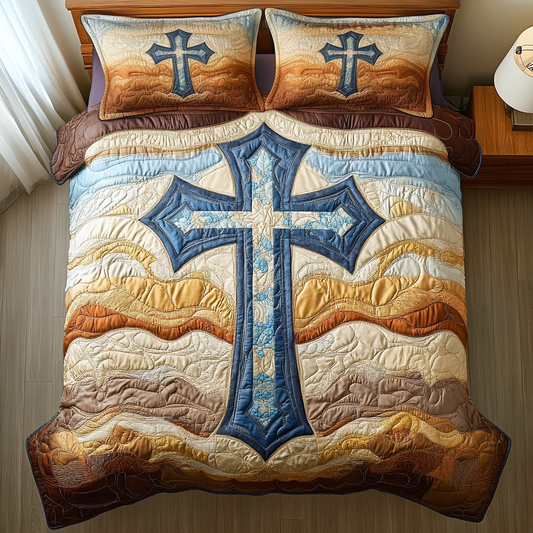 Faithful Embrace 3-Piece Quilted Bedding Set NCU0DK3243