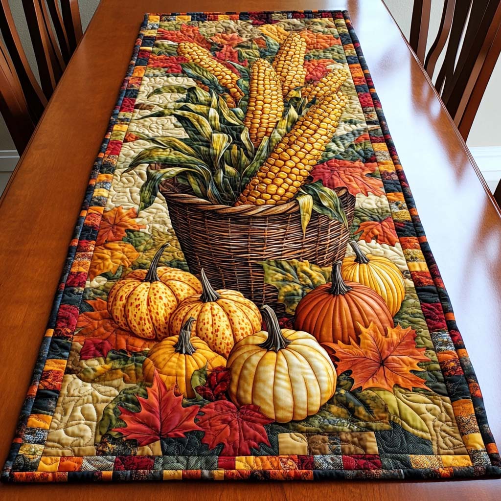 Fall Blessing Quilted Table Runner NCU0NT1197