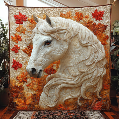 Fall On Horse Quilted Blanket NCU0DV1307