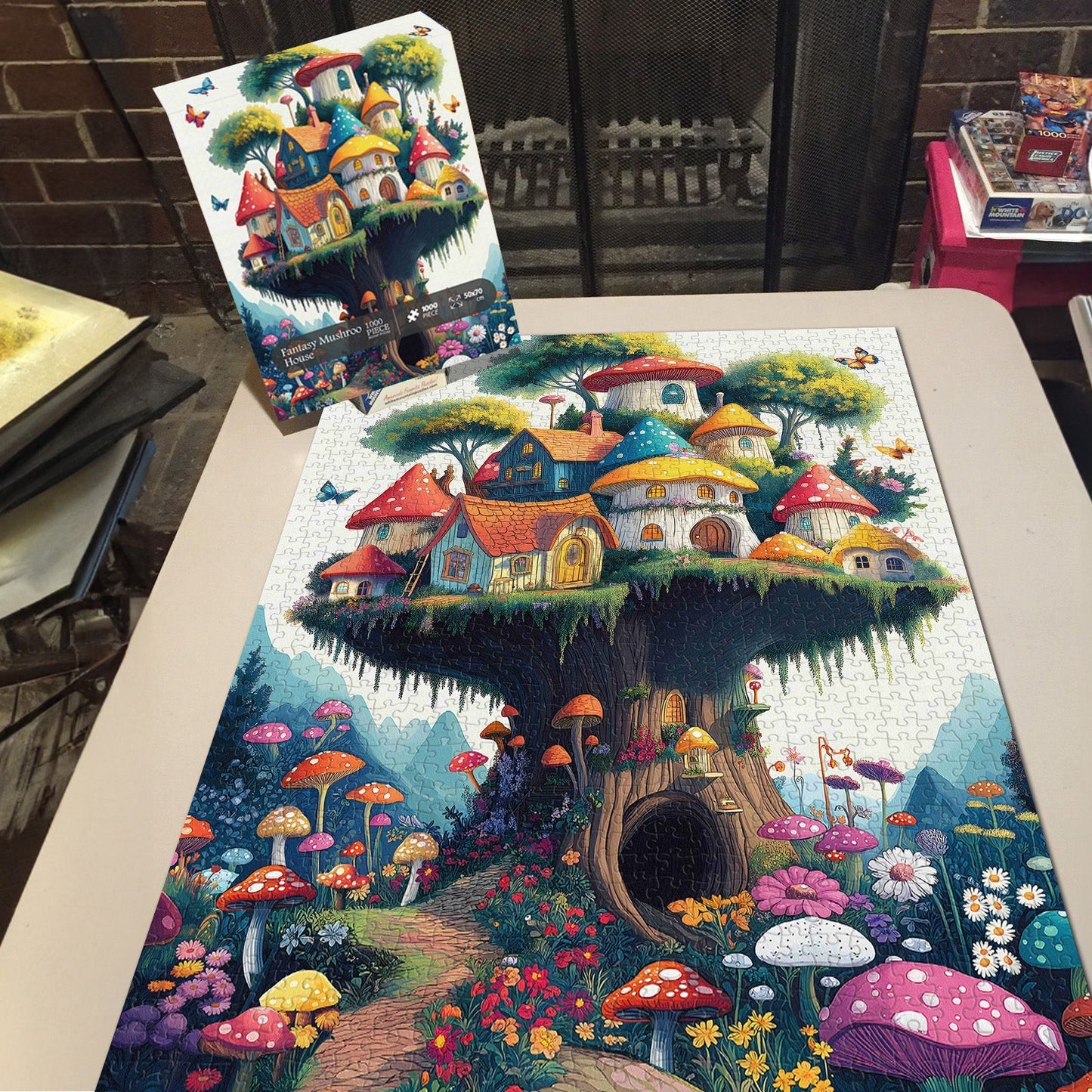 Fantasy Mushroom House Jigsaw Puzzle 1000 Pieces