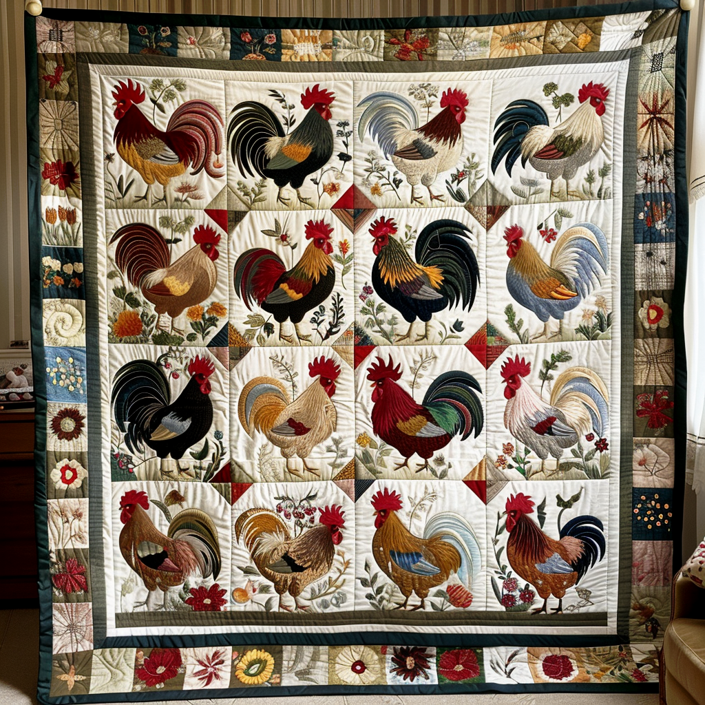 Chicken Quilted Blanket NCU0VT09