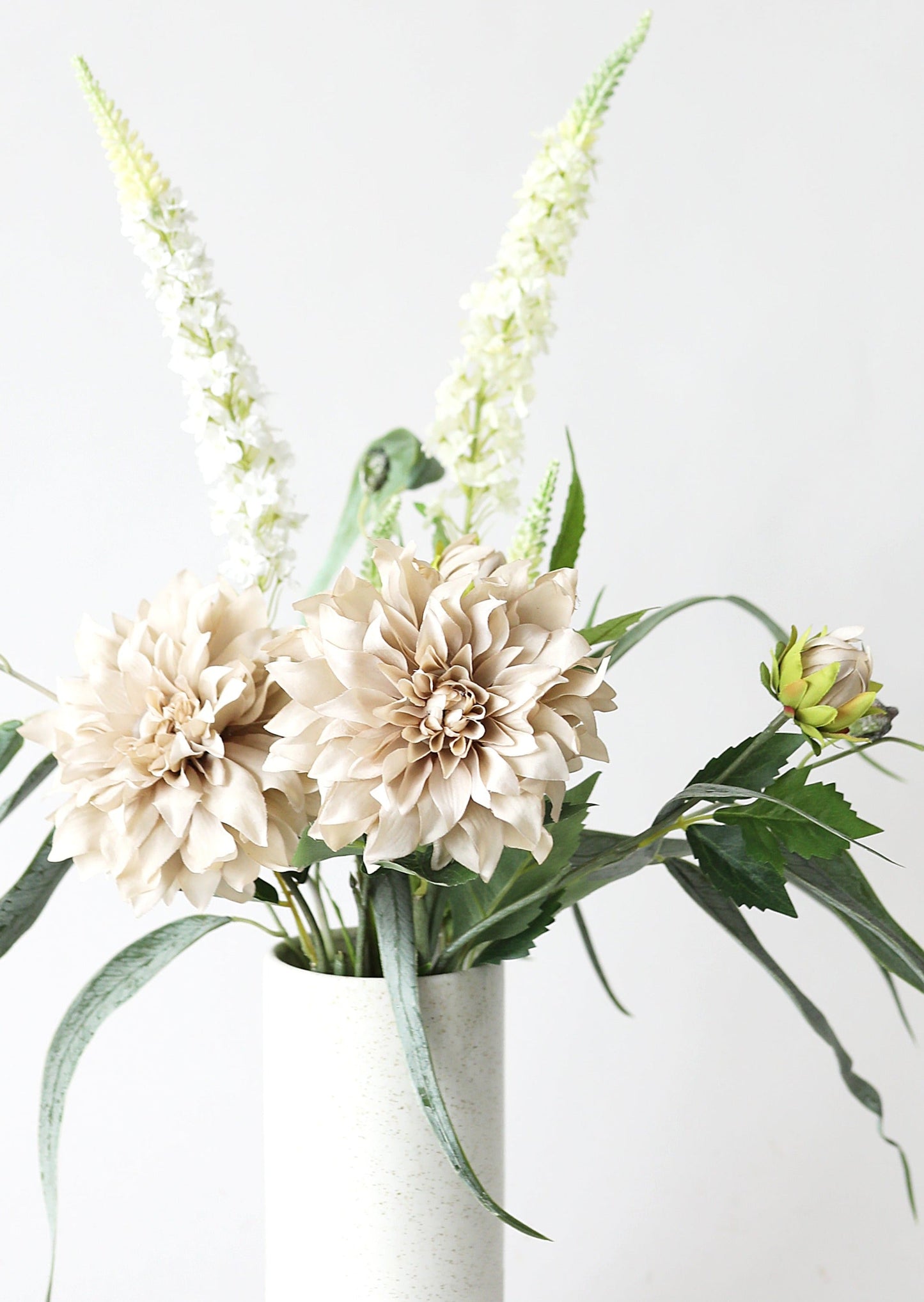 Taupe Artificial Dahlia Flower - 19.5"