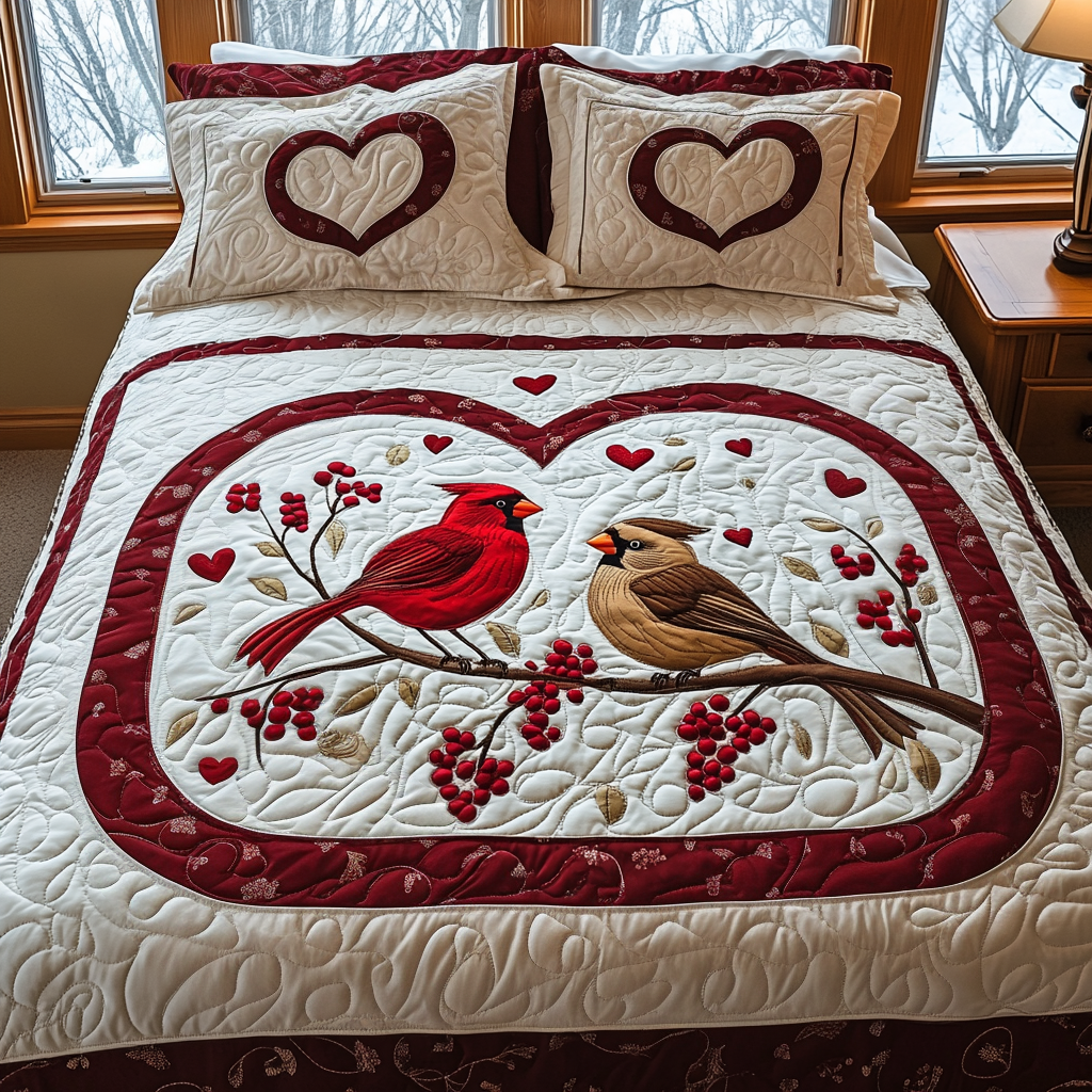 Feathered Bond Quilted Bedding Set NCU0DV2436