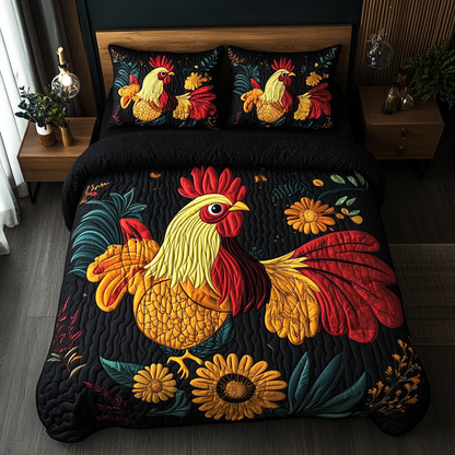 Feathered Fiesta 3-Piece Quilted Bedding Set NCU0DK2912