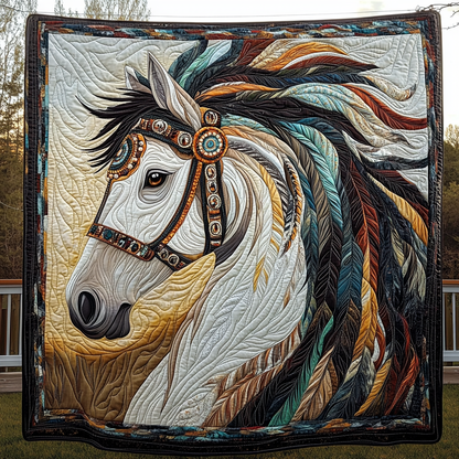 Feathered Mane Quilted Blanket NCU0VH217