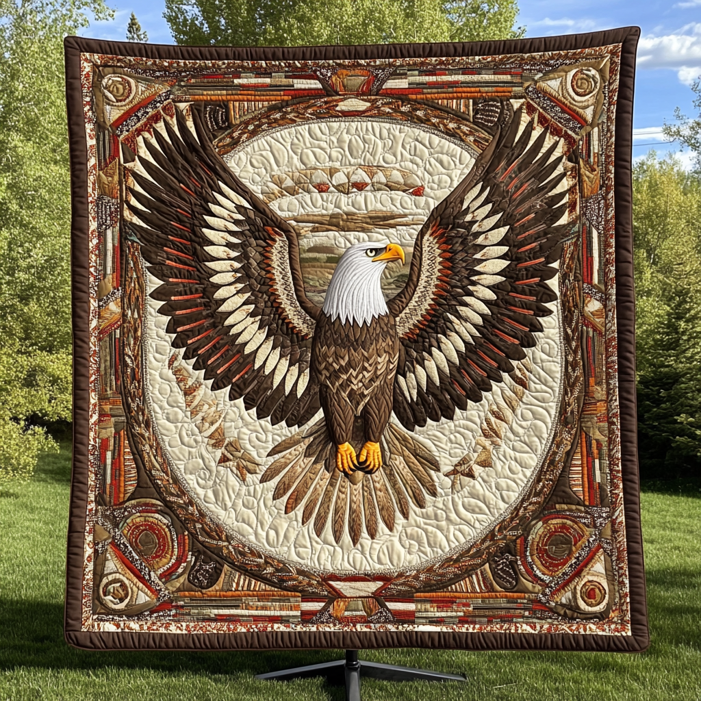 Feathers of Freedom Quilted Blanket NCU0DK3299