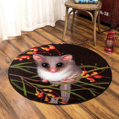 Feathertail Glider BL300724C Round Area Rug