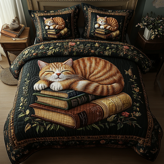 Feline Fantasy 3-Piece Quilted Bedding Set NCU0DK2061