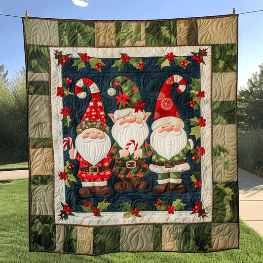 Festive Gnome Quilted Blanket NCU0TH1028