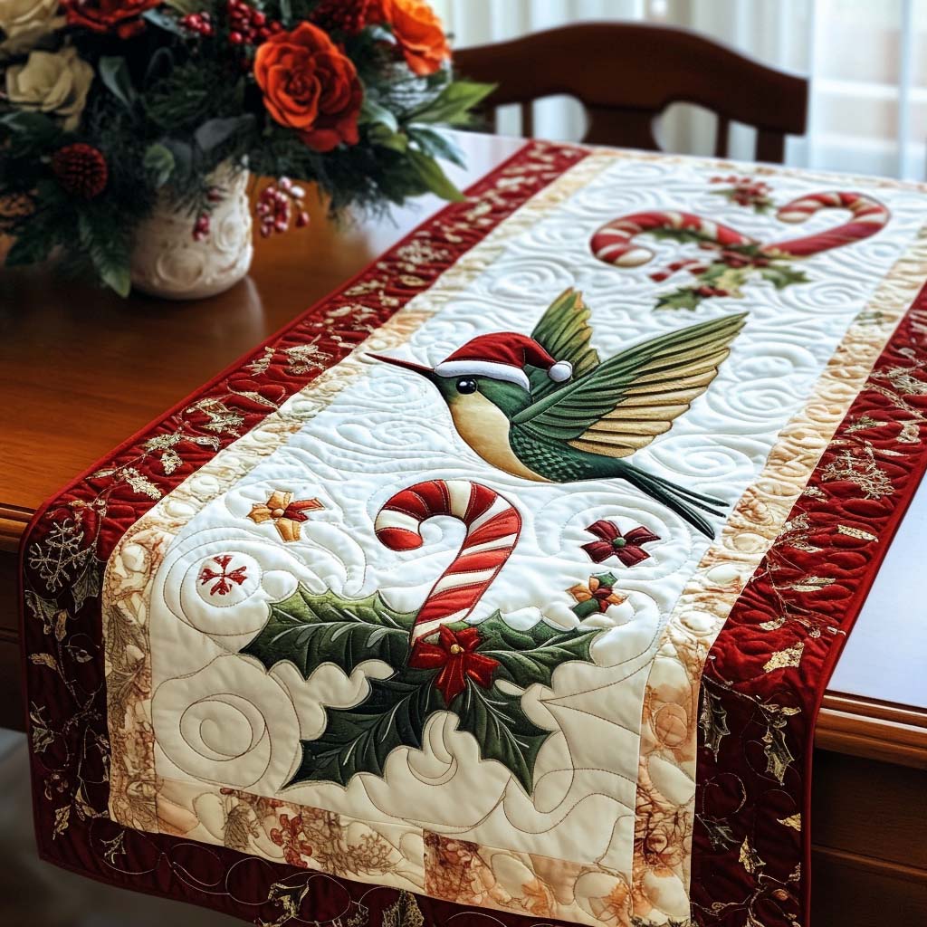 Festive Flutter Quilted Table Runner NCU0NT1579