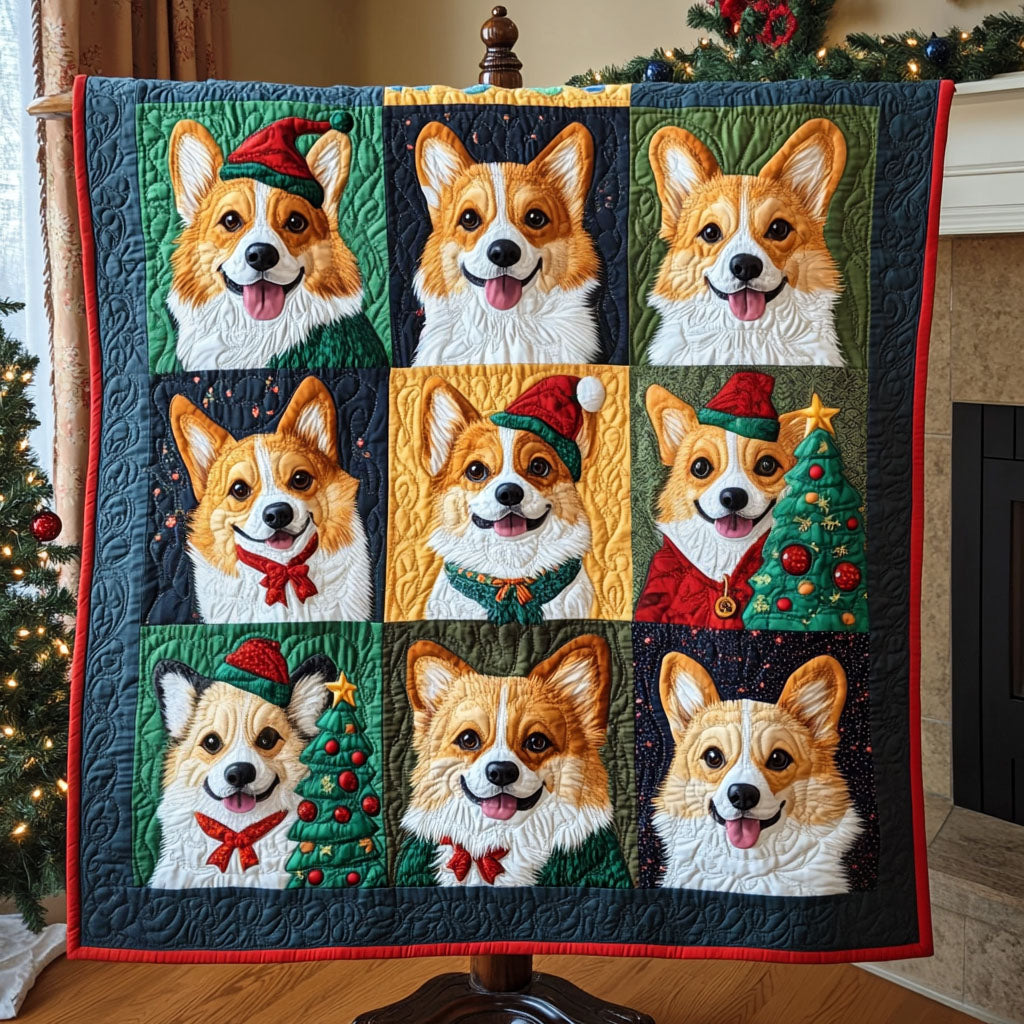 Festive Furry Friends Quilted Blanket NCU0PT1463