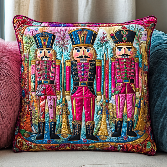 Festive Nutcracker Quilted Pillow Case NCU0TL1617