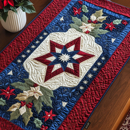 Festive Reflections Quilted Table Runner NCU0PT2217