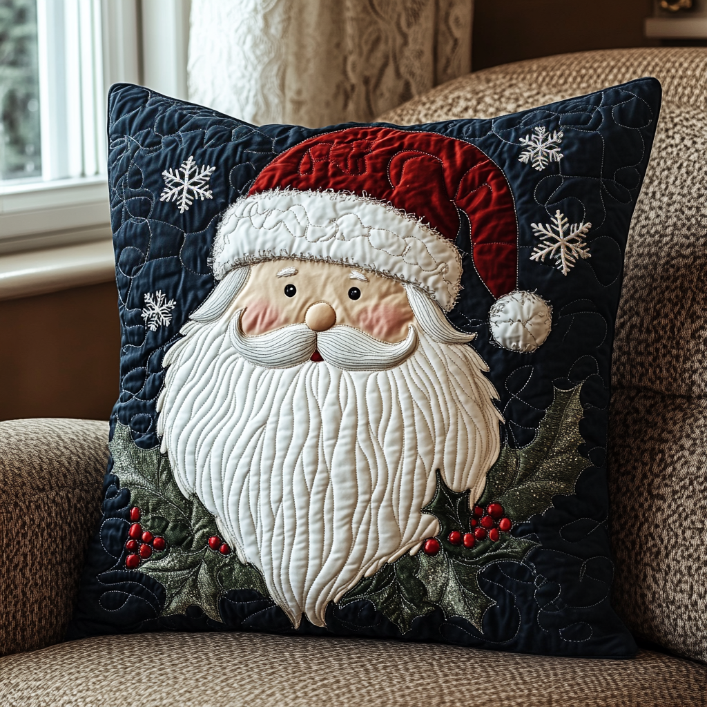 Festive Santa Quilted Pillow Case NCU0VH703