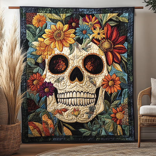 Festive Skull Quilted Blanket NCU0TL1887