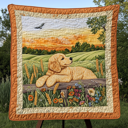 Fields of Joy Retriever Quilted Blanket NCU0DK1542