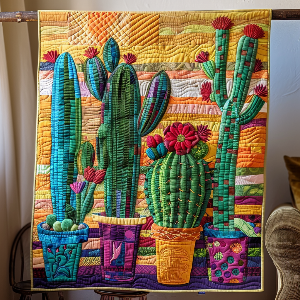 Fiesta Cactus Quilted Blanket NCU0NT146