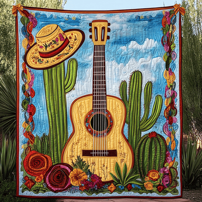 Fiesta Guitar Harmony Quilted Blanket NCU0TH2383