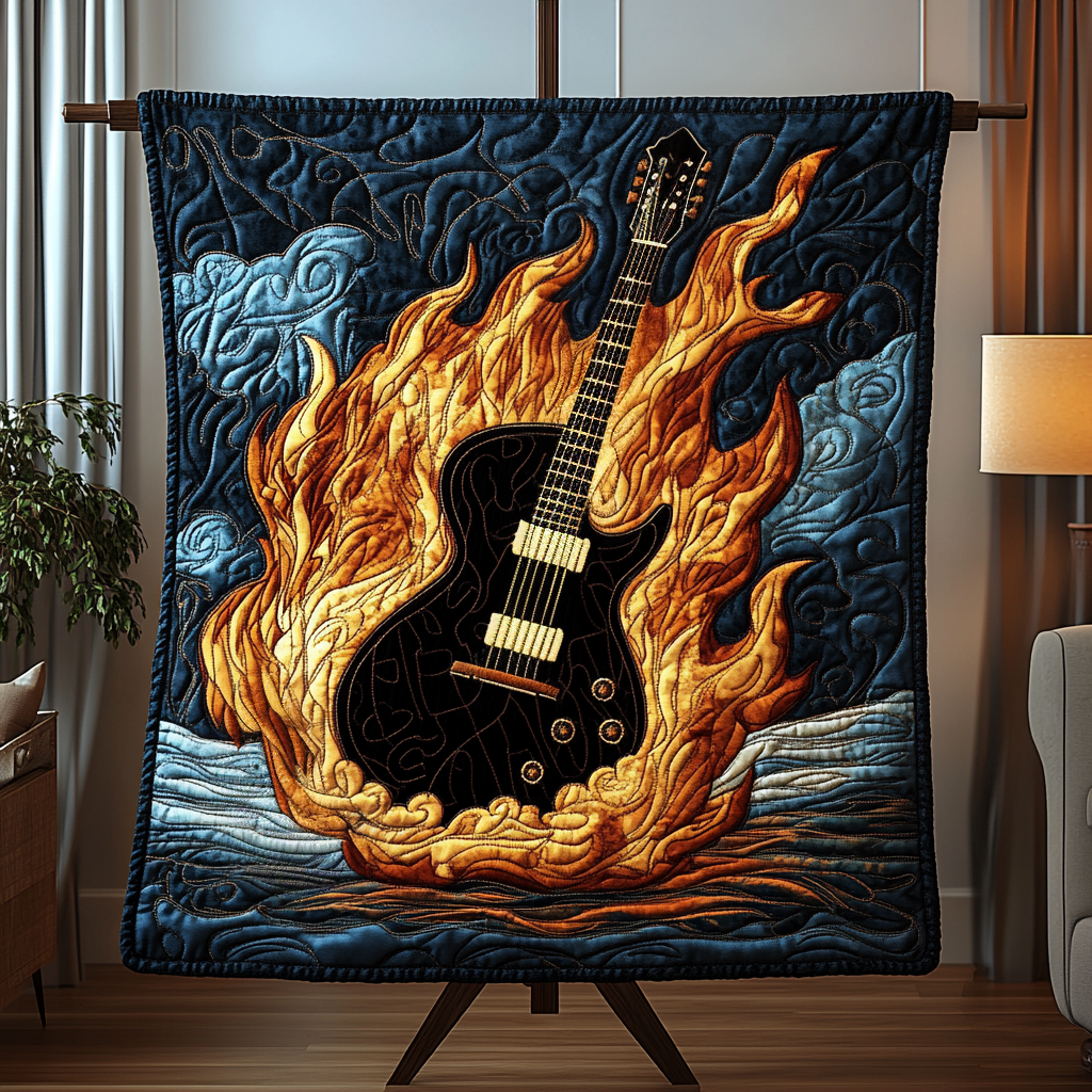 Fire Strings Quilted Blanket NCU0VH577