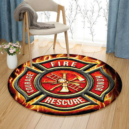 Firefighter TL210804TM Round Area Rug