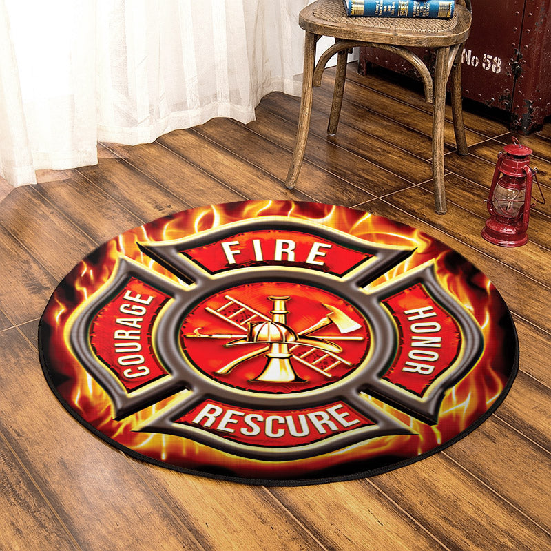 Firefighter TL210804TM Round Area Rug