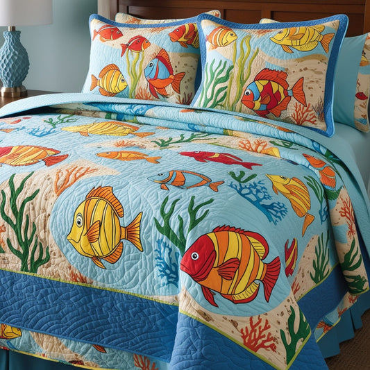 Fish Ocean NTA061124179 Quilt Bedding Set