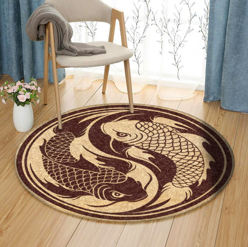 Fish DD0509036RR Round Area Rug