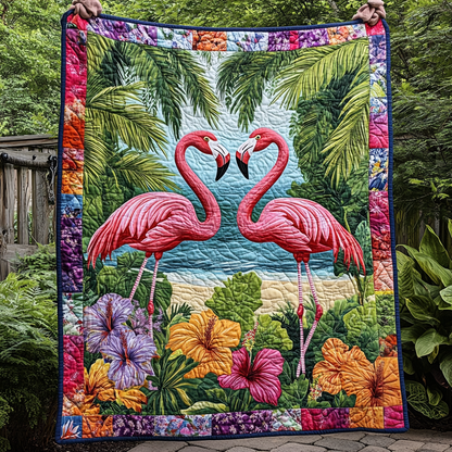 Flamingo Bliss Quilted Blanket NCU0DK668