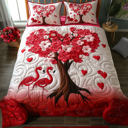 Flamingo Charm Quilted Bedding Set NCU0DV2387