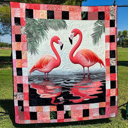 Flamingo Chic Quilted Blanket NCU0TL867