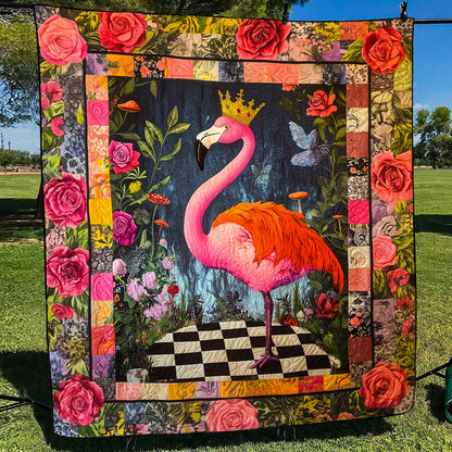 Flamingo Delight Quilted Blanket NCU0TL847