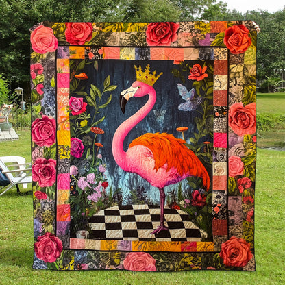 Flamingo Delight Quilted Blanket NCU0TL847