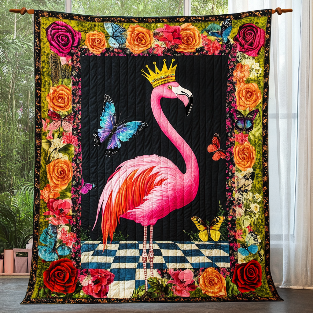 Flamingo Fantasy Quilted Blanket NCU0PD647