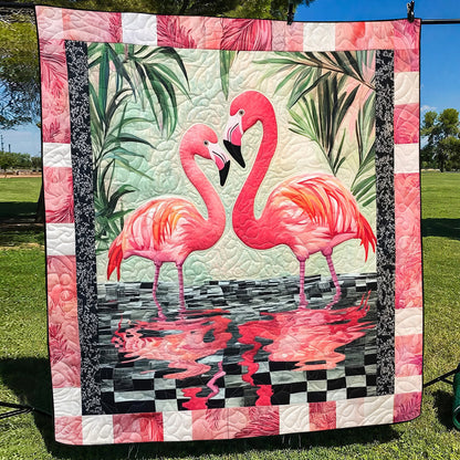 Flamingo Fest Quilted Blanket NCU0TL863