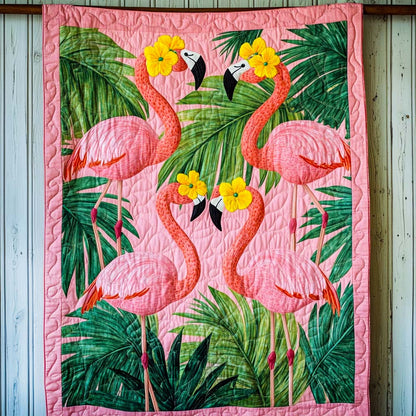 Flamingo Flutter Quilted Blanket NCU0NT337