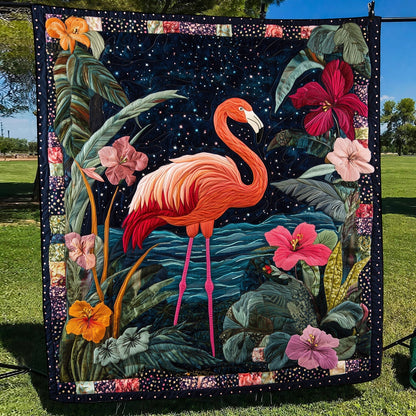 Flamingo Paradise Quilted Blanket NCU0TH1401