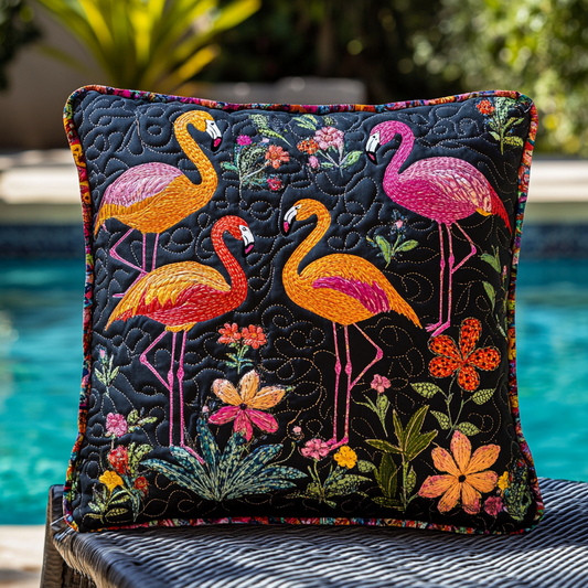 Flamingo Paradise Quilted Pillow Case NCU0PD514