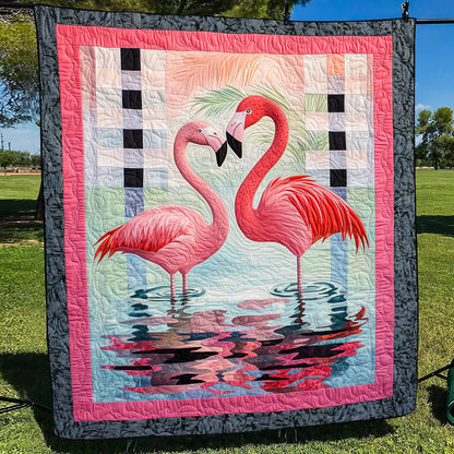 Flamingo Radiance Quilted Blanket NCU0TL864