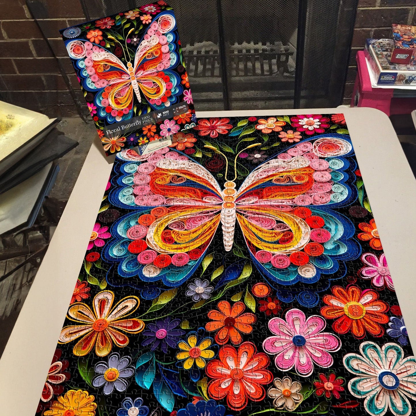 Floral Butterfly Jigsaw Puzzle 1000 Pieces