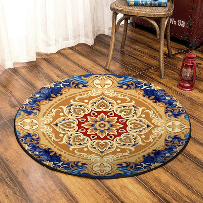 Floral DD080931C Round Area Rug