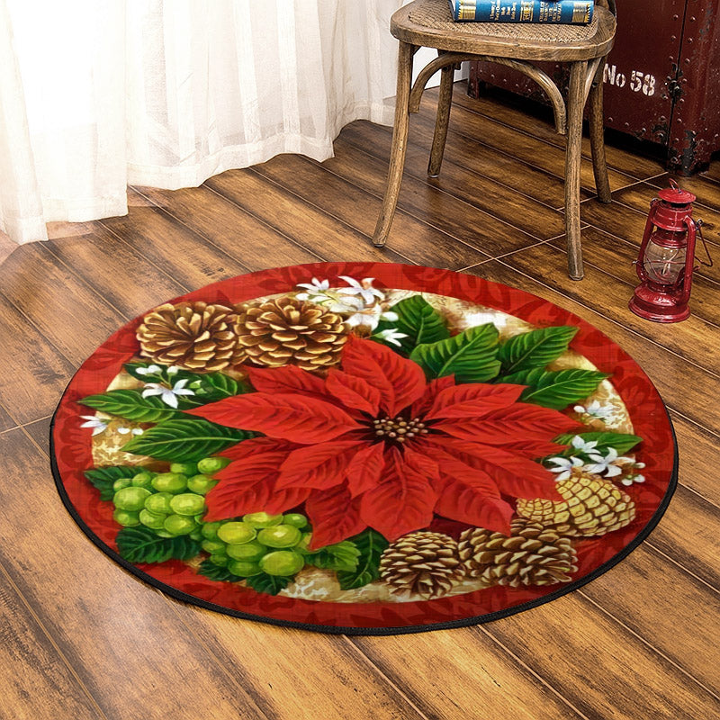 Floral HM230815TM Round Area Rug