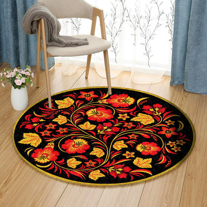 Floral HM230816TM Round Area Rug