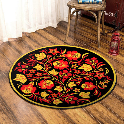 Floral HM230816TM Round Area Rug