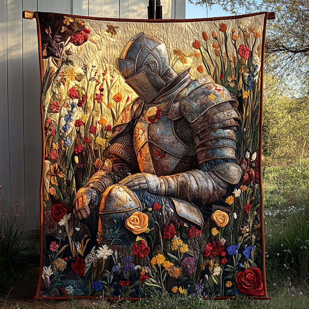 Floral Knight Quilted Blanket NCU0VH1847