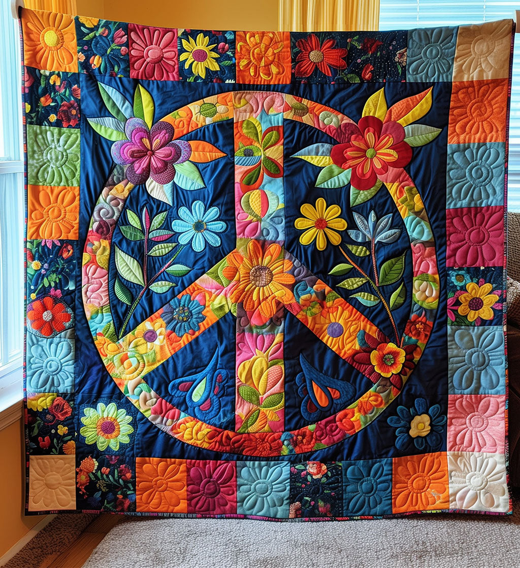 Floral Peace Quilted Blanket NCU0PT480