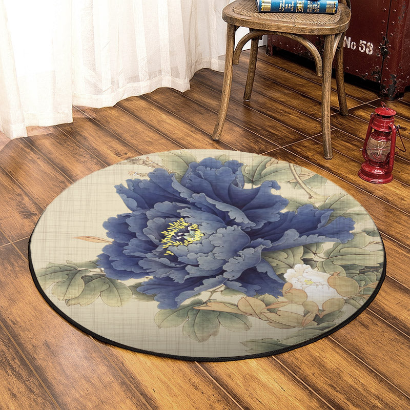 Flower DD290822RR Round Area Rug