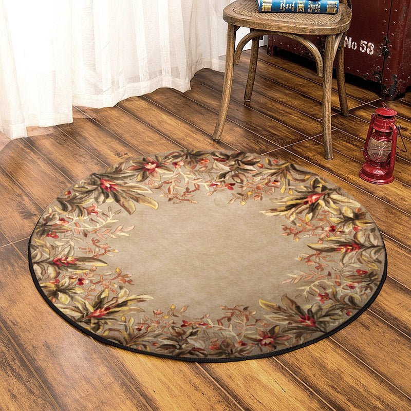 Flower Garden HM050914TM Round Area Rug