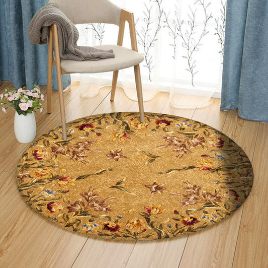 Flower Garden HM050915TM Round Area Rug