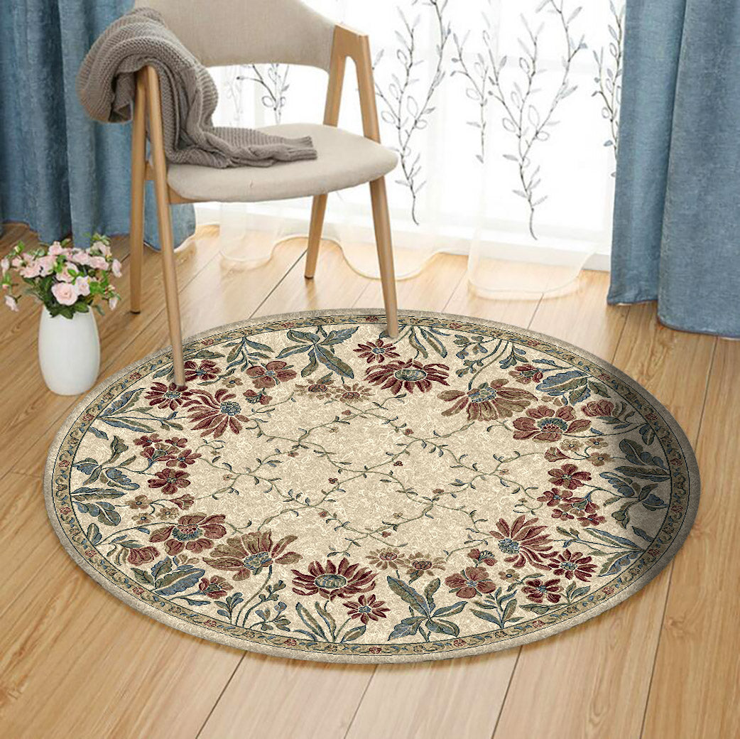 Flower HM170911TM Round Area Rug